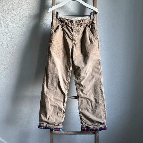 Old Navy Bottoms Old Navy Khaki Flannel Lined Chino Pants Sz